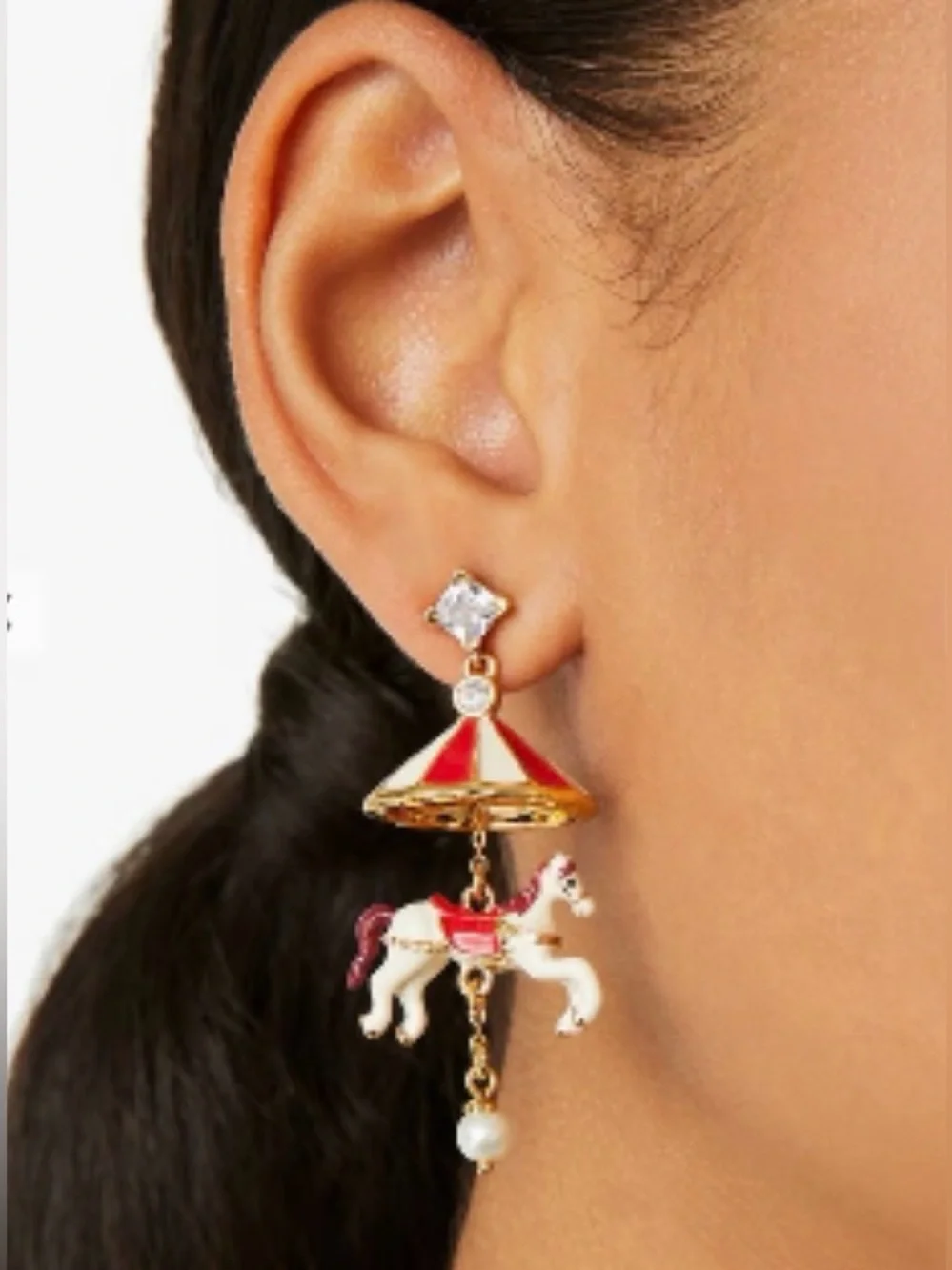 kate spade New York Carousel Horse Drop Earrings